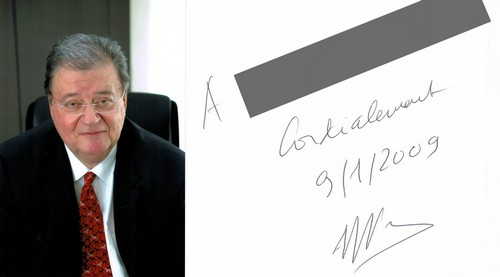 Autographe de Georges Frêche