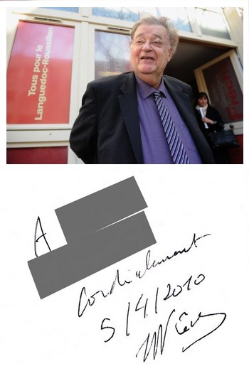 Autographe de Georges Frêche