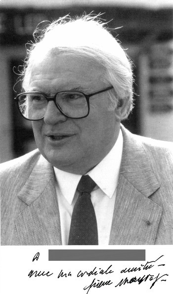Autographe de Pierre Mauroy