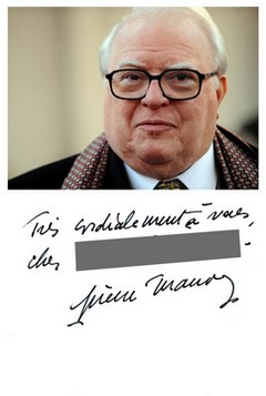 Autographe de Pierre Mauroy
