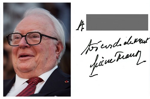 Autographe de Pierre Mauroy