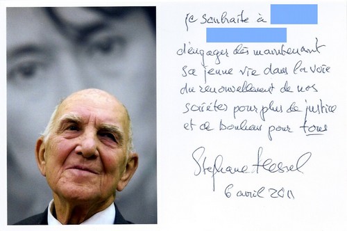 Autographe de Stéphane Hessel