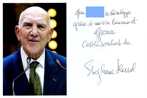 Autographe de Stéphane Hessel