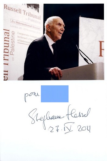 Autographe de Stéphane Hessel