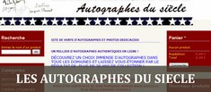Les autographes du siècle, site de vente d'autographes