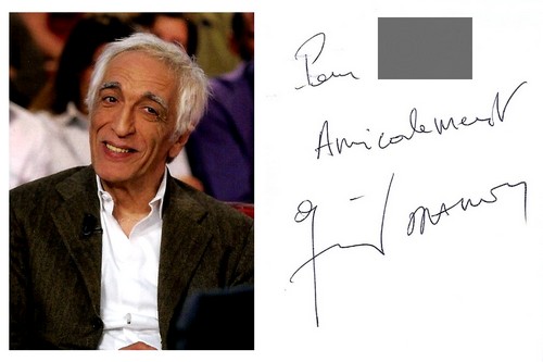 Autographe de Gérard Darmon