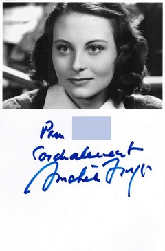 Autographe de Michèle Morgan
