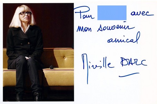Autographe de Mireille Darc