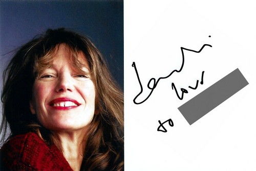 Autographe de Jane Birkin