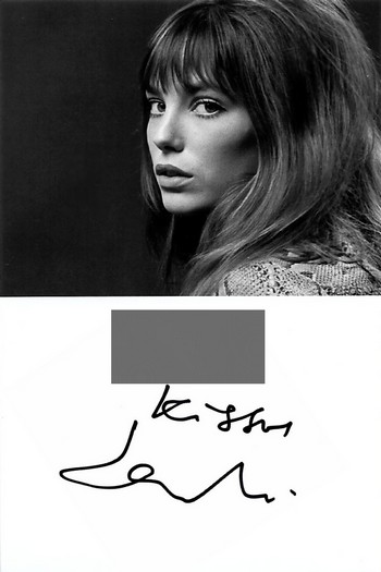 Autographe de Jane Birkin