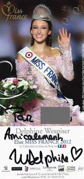 Autographe de Delphine Wespiser