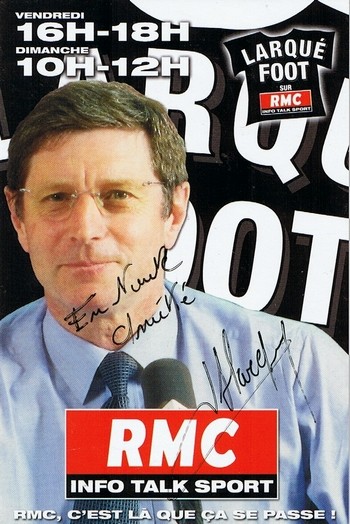 Autographe de Jean-Michel Larqué
