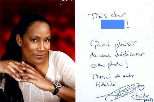 Autographe de Christine Kelly