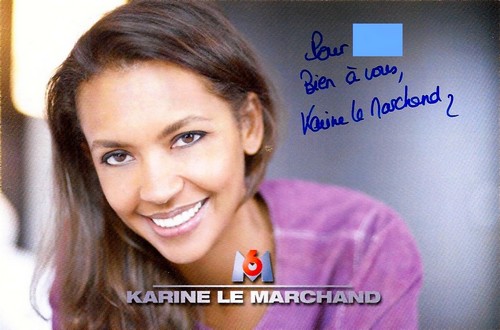 Autographe de Karine Le Marchand