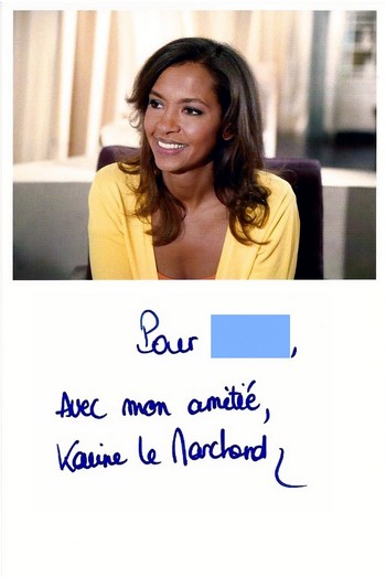 Autographe de Karine Le Marchand