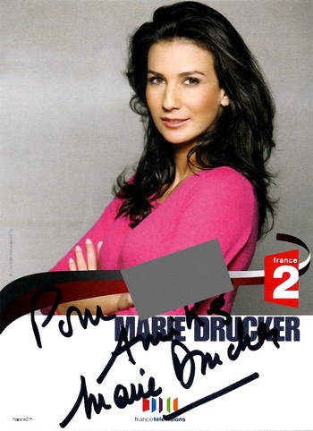 Autographe de Marie Drucker