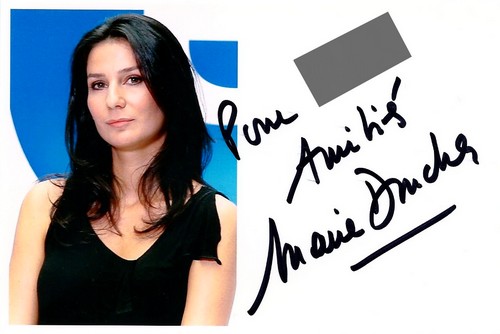 Autographe de Marie Drucker