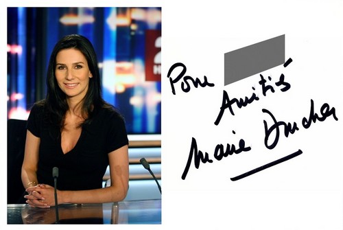 Autographe de Marie Drucker