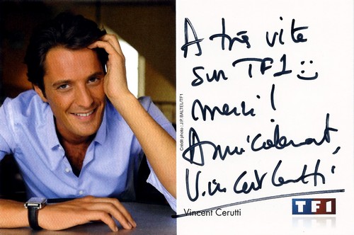 Autographe de Vincent Cerutti