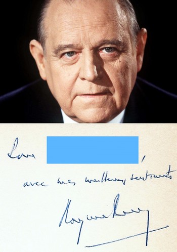 Autographe de Raymond Barre