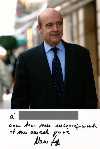 Autographe de Alain Juppé