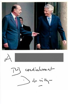 Autographe de Dominique de Villepin