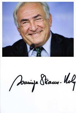Autographe de Dominique Strauss-Kahn