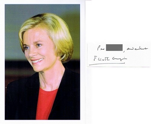 Autographe de Elisabeth Guigou