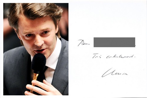 Autographe de François Baroin