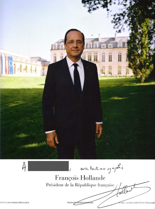 Autographe de François Hollande
