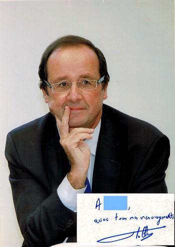 Autographe de François Hollande