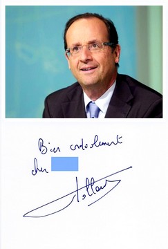 Autographe de François Hollande