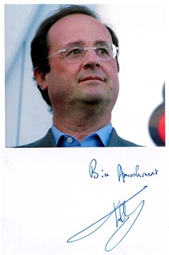 Autographe de François Hollande