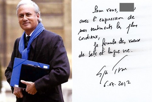 Autographe de Georges Tron