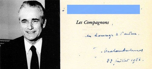Autographe de Jacques Chaban-Delmas