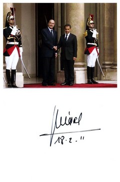 Autographe de Jacques Chirac