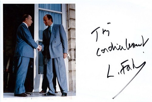 Autographe de Laurent Fabius