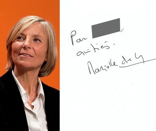 Autographe de Marielle de Sarnez