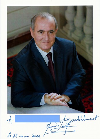Autographe de Maurice Leroy