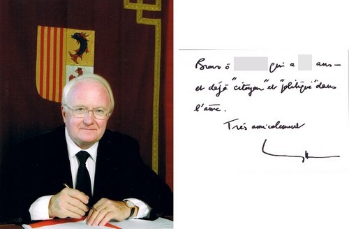 Autographe de Michel Vauzelle