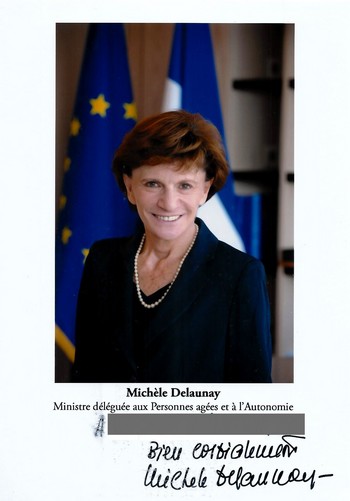 Autographe de Michèle Delaunay