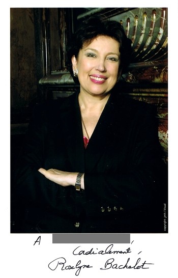 Autographe de Roselyne Bachelot
