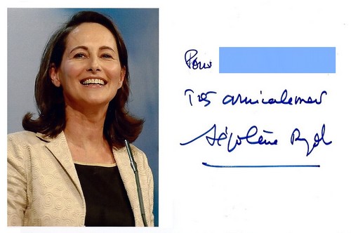 Autographe de Ségolène Royal