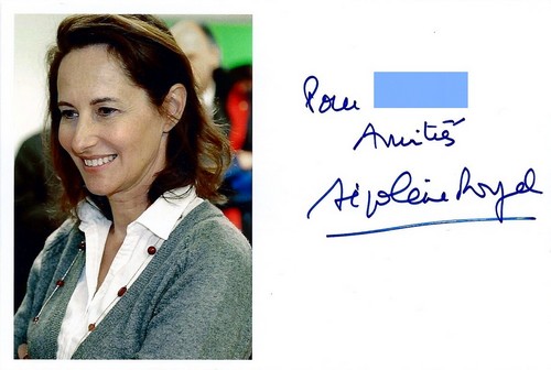 Autographe de Ségolène Royal