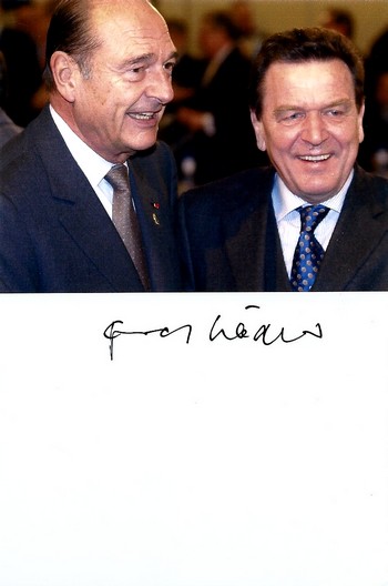 Autographe de Gerhard Schröder