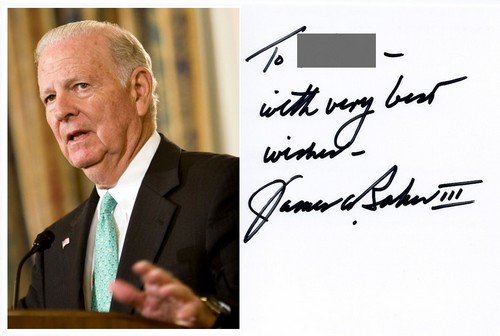 Autographe de James A. Baker III