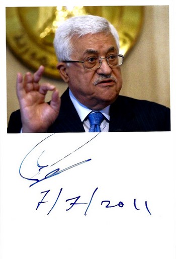 Autographe de Mahmoud Abbas