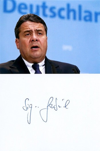 Autographe de Sigmar Gabriel